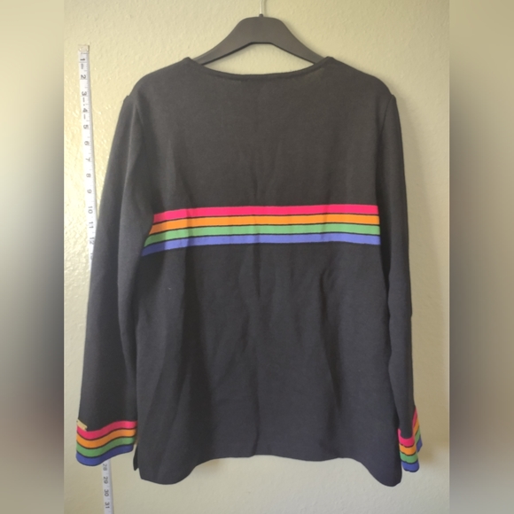 Vintage St John sport rainbow crewneck blouse - Picture 2 of 3